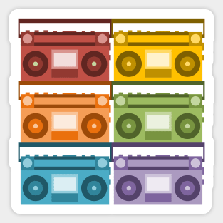 Rainbow Boombox Sticker